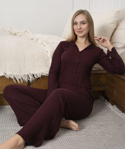 Thin Cotton Cropped Top PJ Set