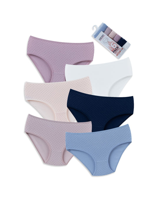 6-Pack High Waist Cotton Brief