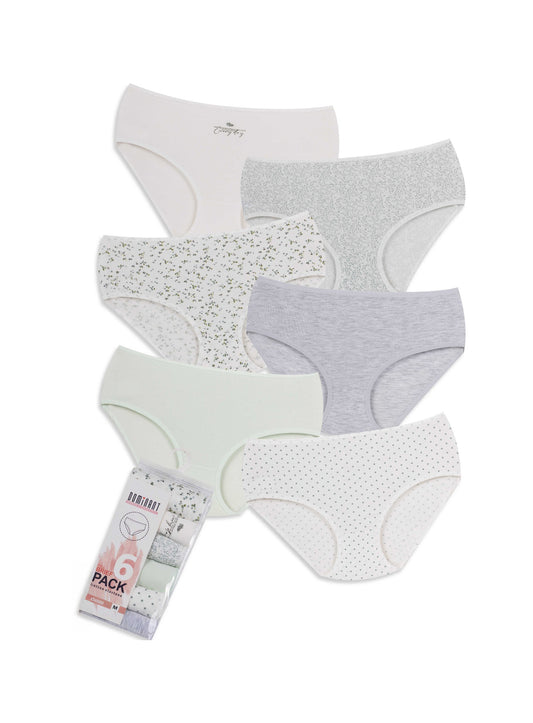 6-Pack High Waist Cotton Brief