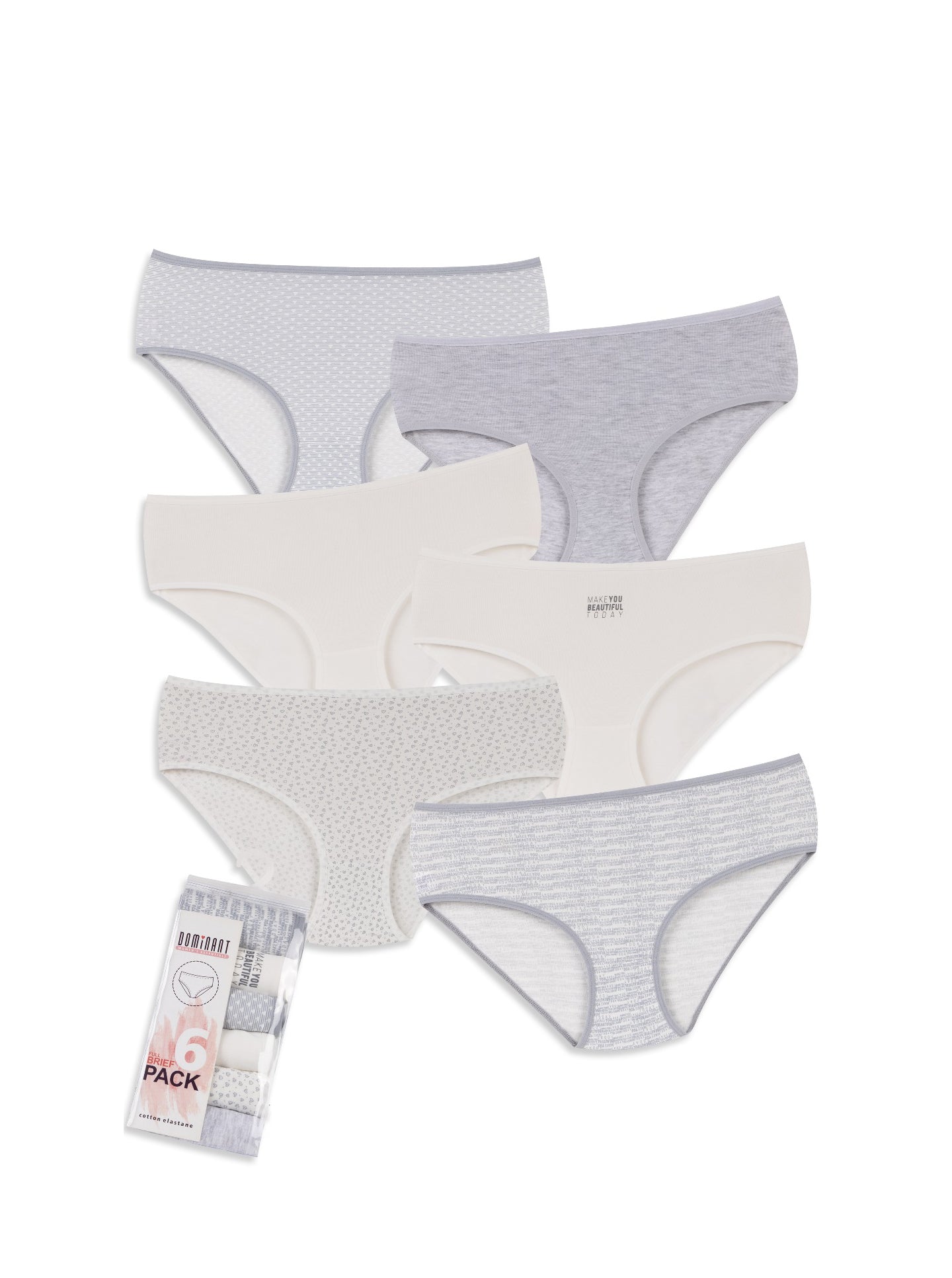 6-Pack High Waist Cotton Brief