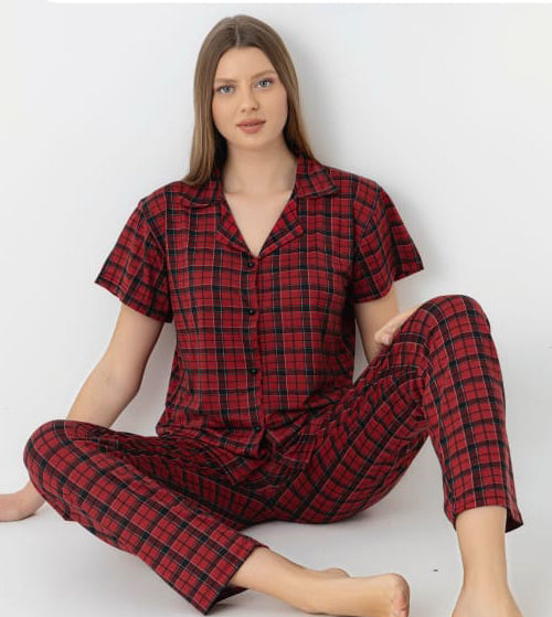 Soft Cotton Front-Buttoned Set