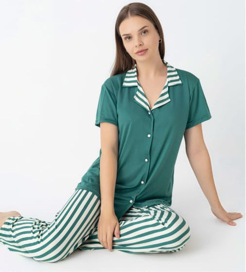 Soft Cotton Front-Buttoned Set