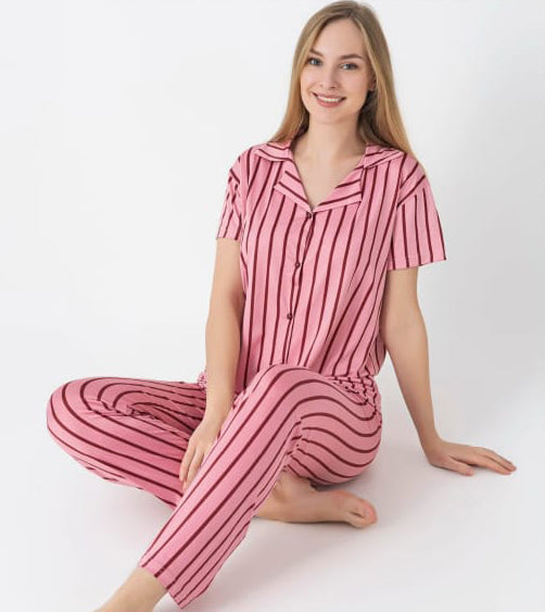 Soft Cotton Front-Buttoned Set