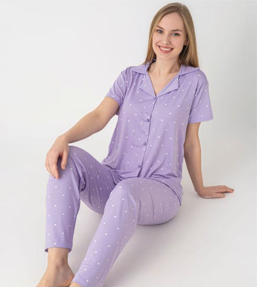 Soft Cotton Front-Buttoned Set