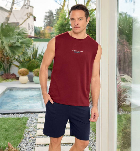 Sleeve Less Cotton PJ Set