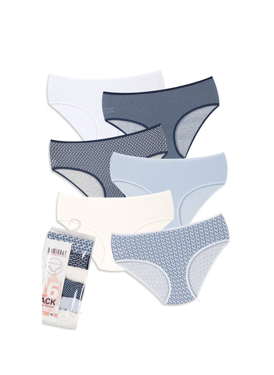 6-Pack High Waist Cotton Brief