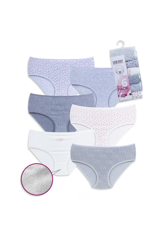 6-Pack High Waist Cotton Inner Towel Brief