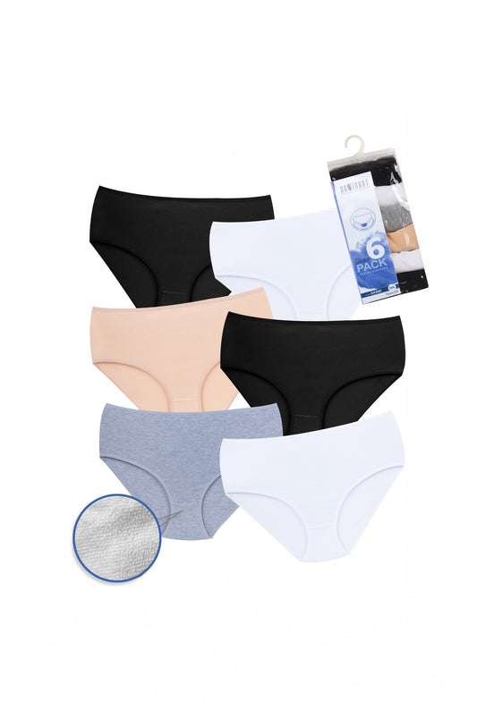 6-Pack High Waist Cotton Inner Towel Brief