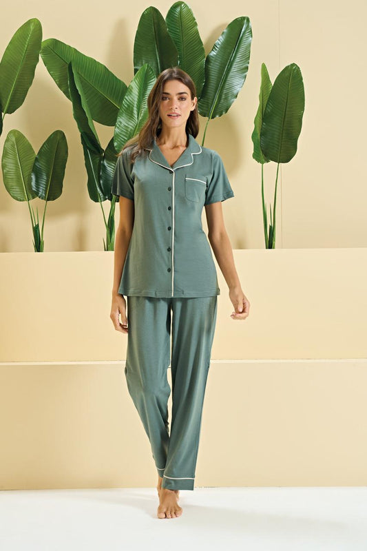 Soft Pure Cotton Front-Buttoned Set