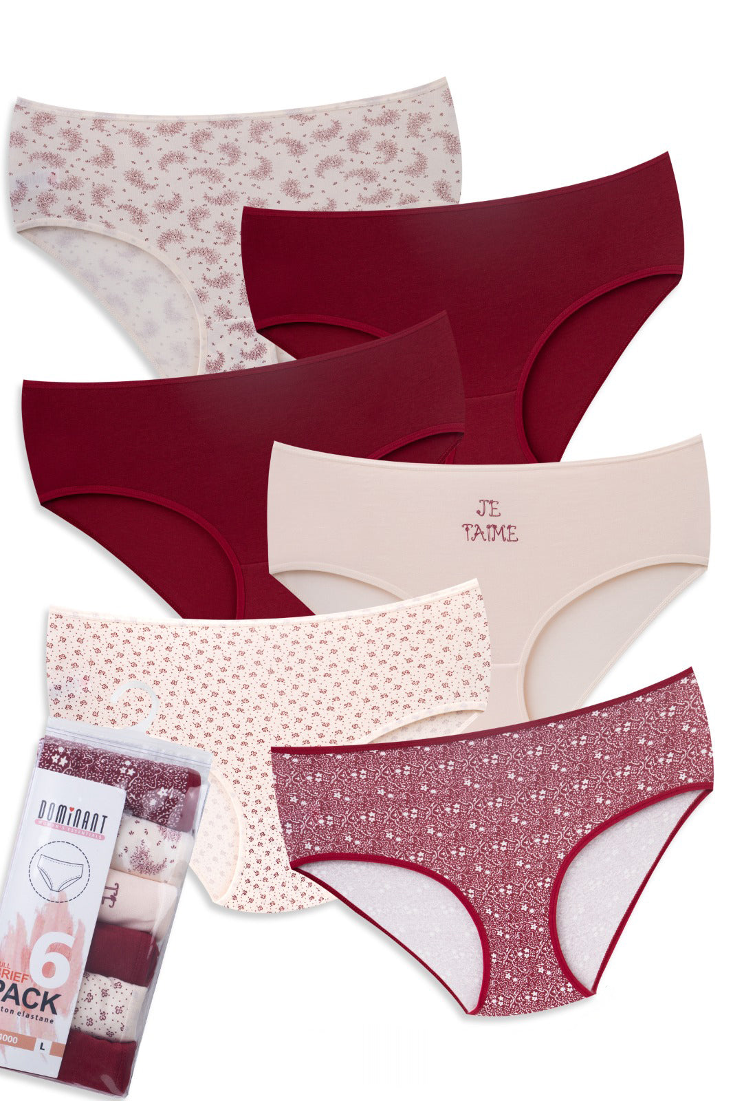 6-Pack High Waist Cotton Brief