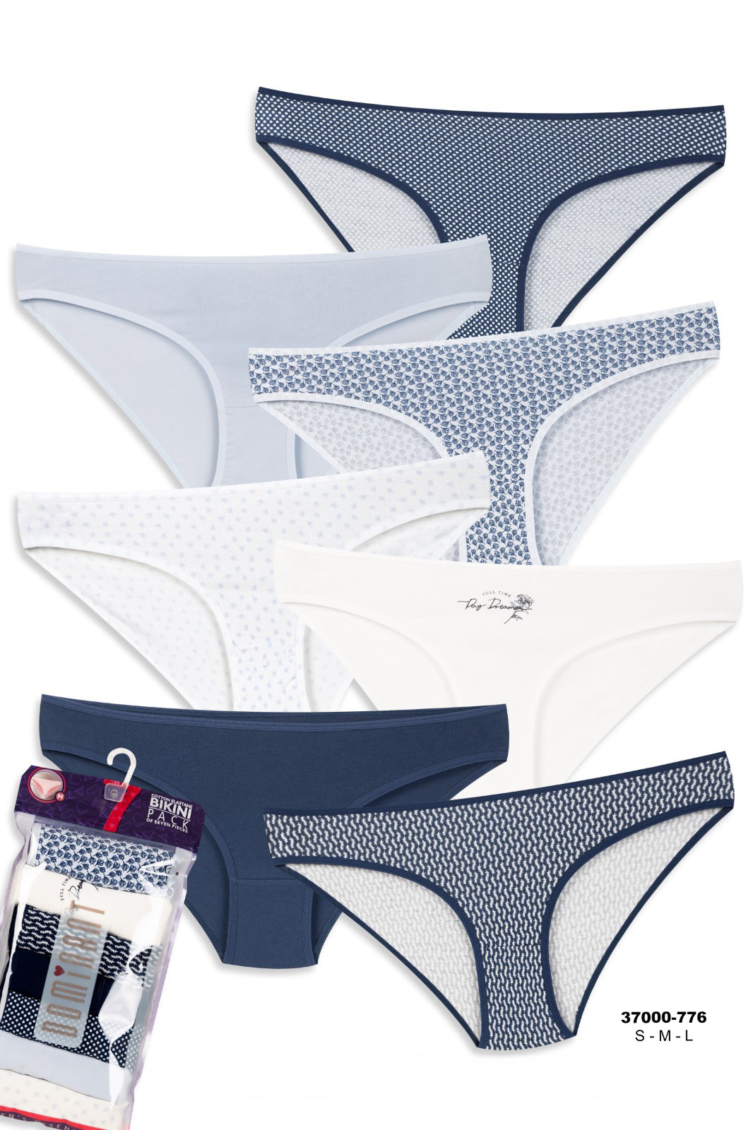 7-Pack Cotton Bikini