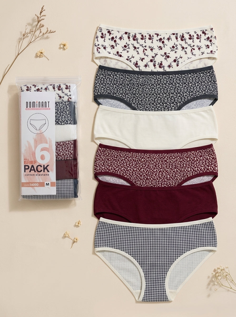 6-Pack High Waist Cotton Brief