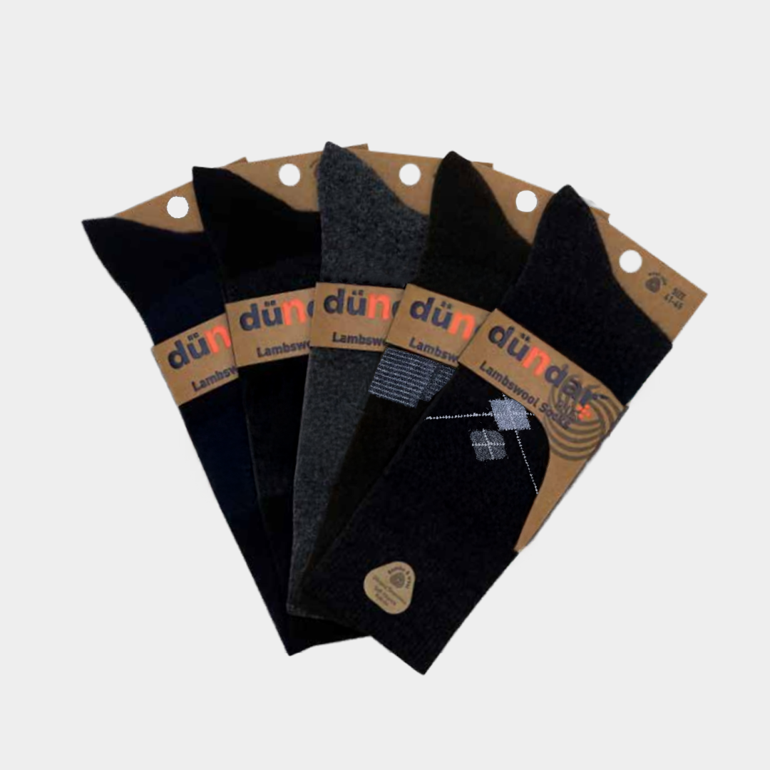 Patterned Lambswool Wool Men Long Socks