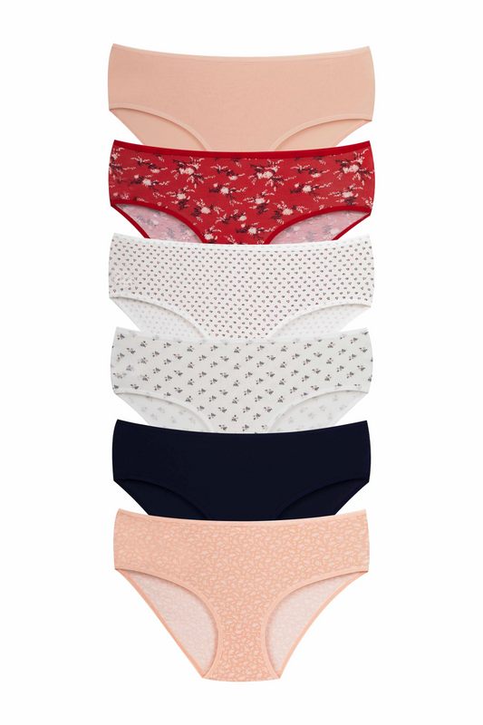 6-Pack High Waist Cotton Brief