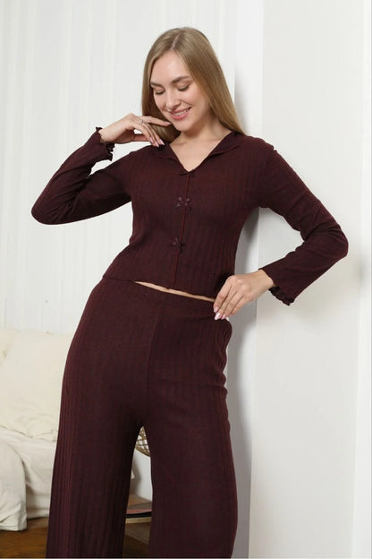 Thin Cotton Cropped Top PJ Set