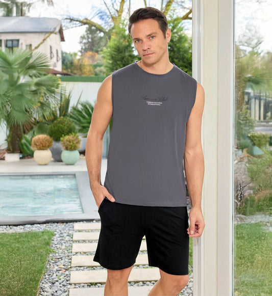 Sleeve Less Cotton PJ Set